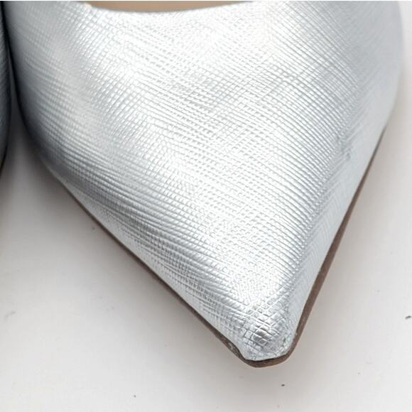 Sam Edelman Franci Kitten Heel Pump Women's Pointed Toe Silver Size US5.5M EU36 - Picture 3 of 9